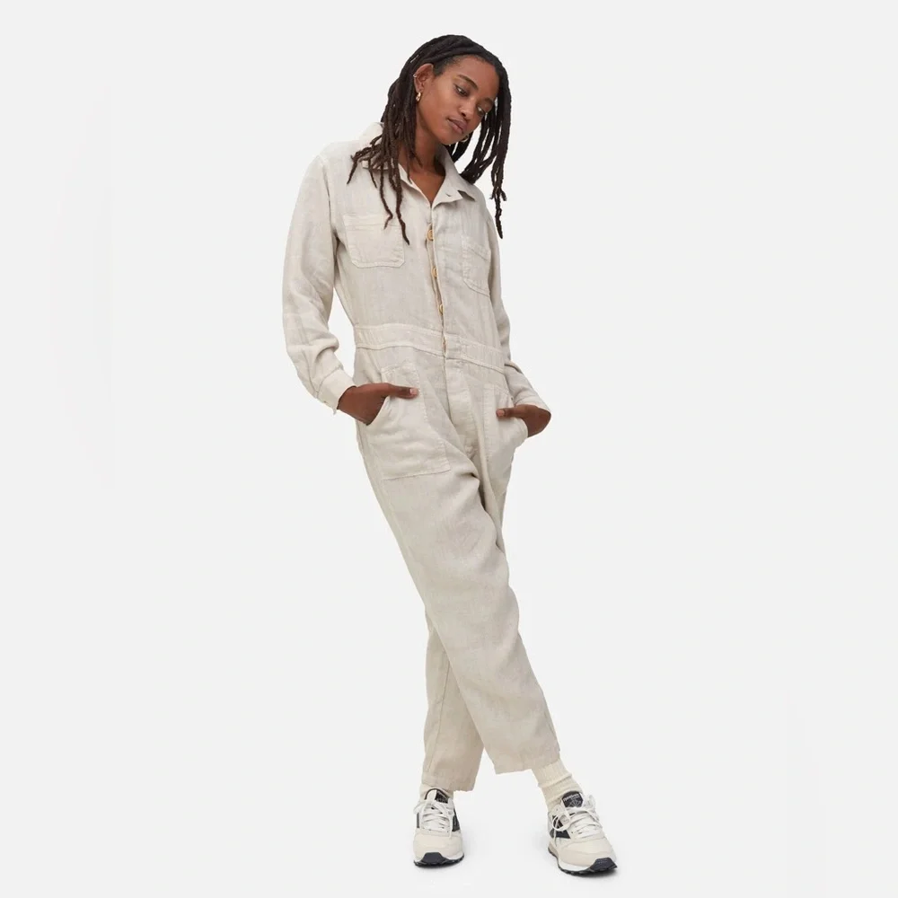 MATE Long Sleeve Linen Jumpsuit - Picture 7 of 8